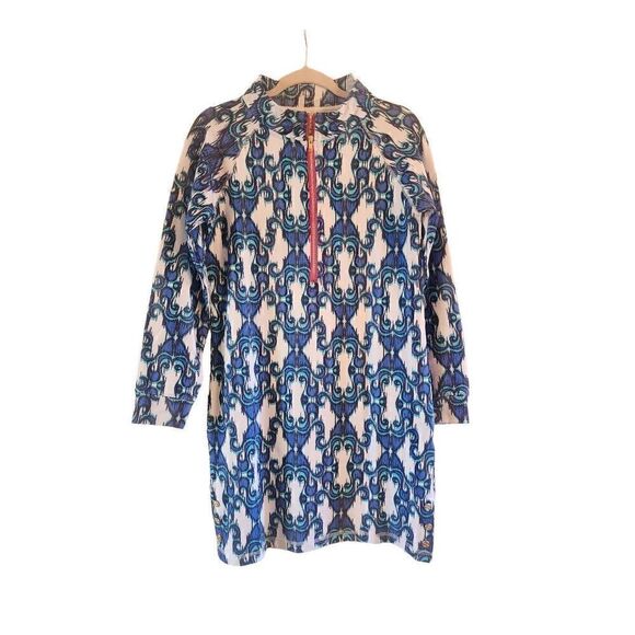 Tracy Negoshain 1/4 zip shift dress size small - Picture 1 of 11